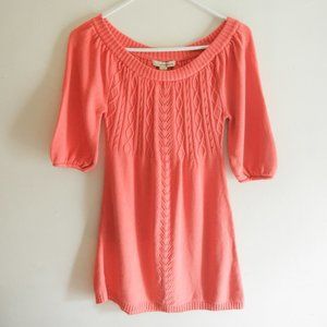 Twenty One | Coral | Short Sleeve| Sweater Dress